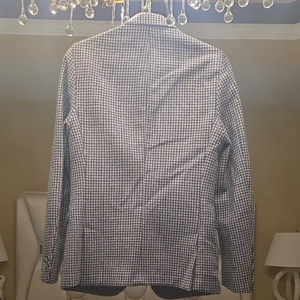 Gant Rugger Black & White Houndstooth Sport Coat See Mesurements